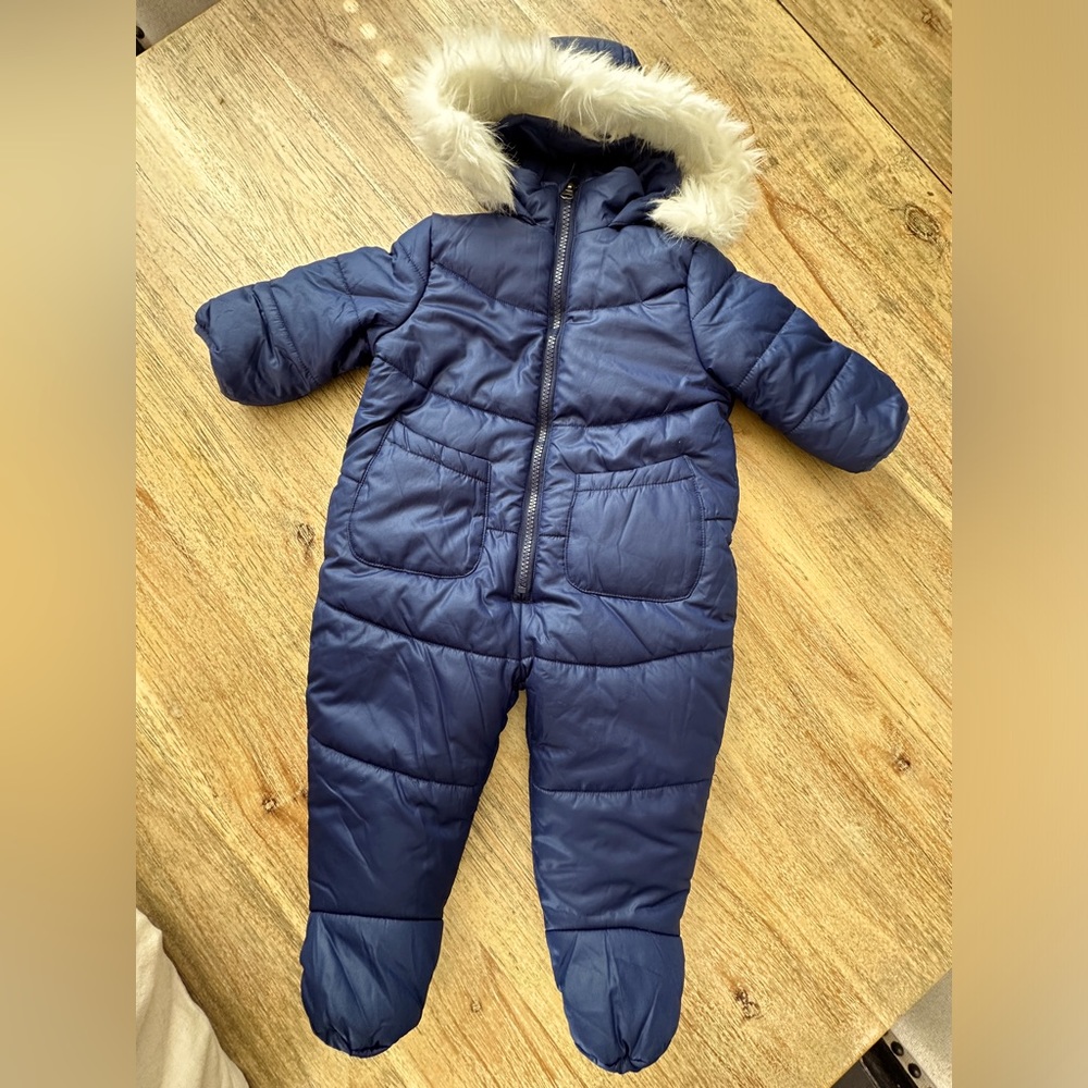 DKNY baby snow suit fleece lined